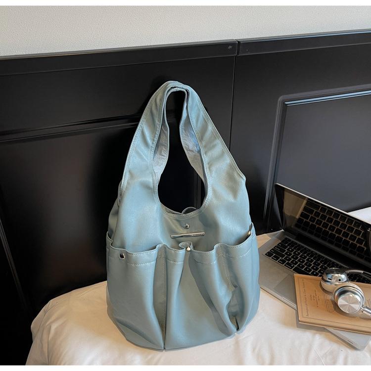 Korean Large-capacity Underarm Bag Women's Bag 2025 New Fashion Casual Shoulder Bag Pleated Portable Commuter Bag