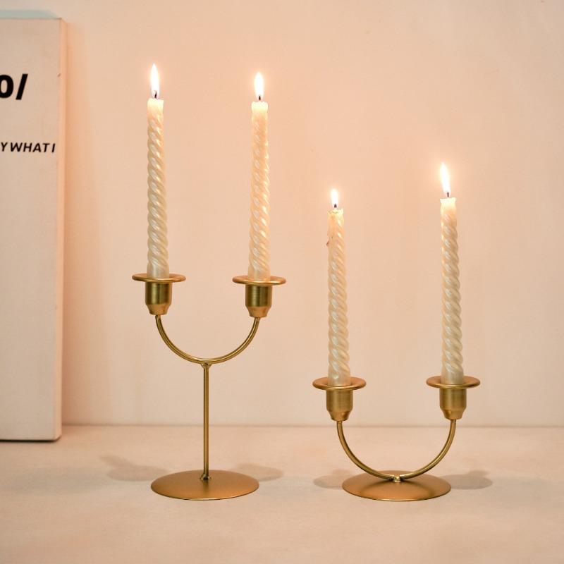 Romantisches Candlelight-Dinner Eisenleuchter Dekorative Artikel Foto-Requisiten Atmosphäre