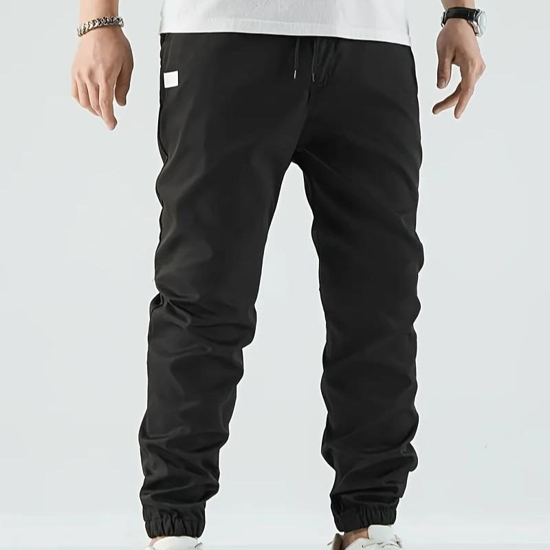 Four Seasons New Slim Casual Trousers Simple Leisure Pure Colour Spell Leather Trousers Micro Elastic Youth Popular Trousers