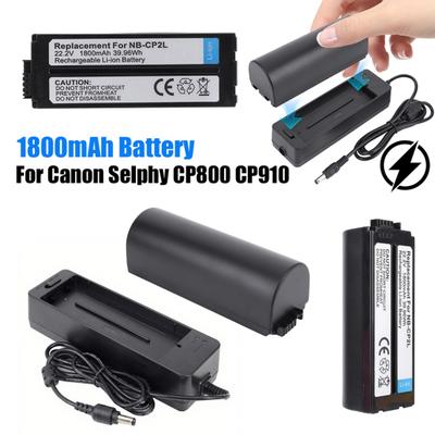 NB-CP2L Battery Charger for Canon CP910 CP1200 CP1300 Printers Portable 1800mAh Rechargeable Battery Power Supply Replacement