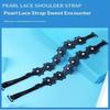 Lace Pearl Bra Straps With Adjustable Length Soft Texture Perfect For Off Shoulder Dresses Daily Casual Wear