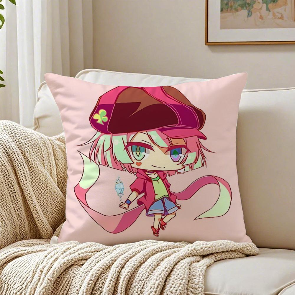Anime BeautifulNo Game No LifeCartoon Cushion Cover Pillowcase Antidustmite living Room Sofa Decor Cushion Room