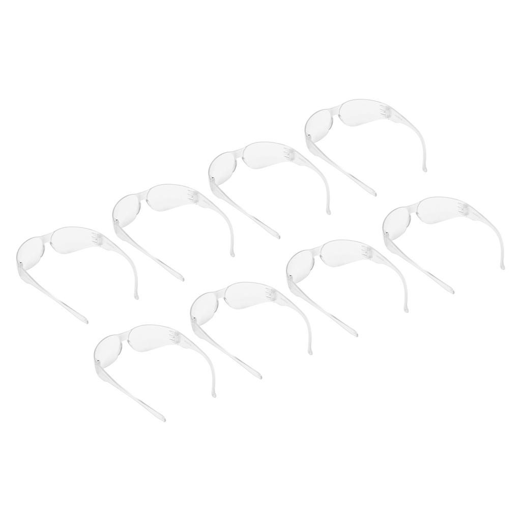 8pcs Safety Goggles AntiImpact Dustproof Eyes Protector for Riding Woodworking Construction Work