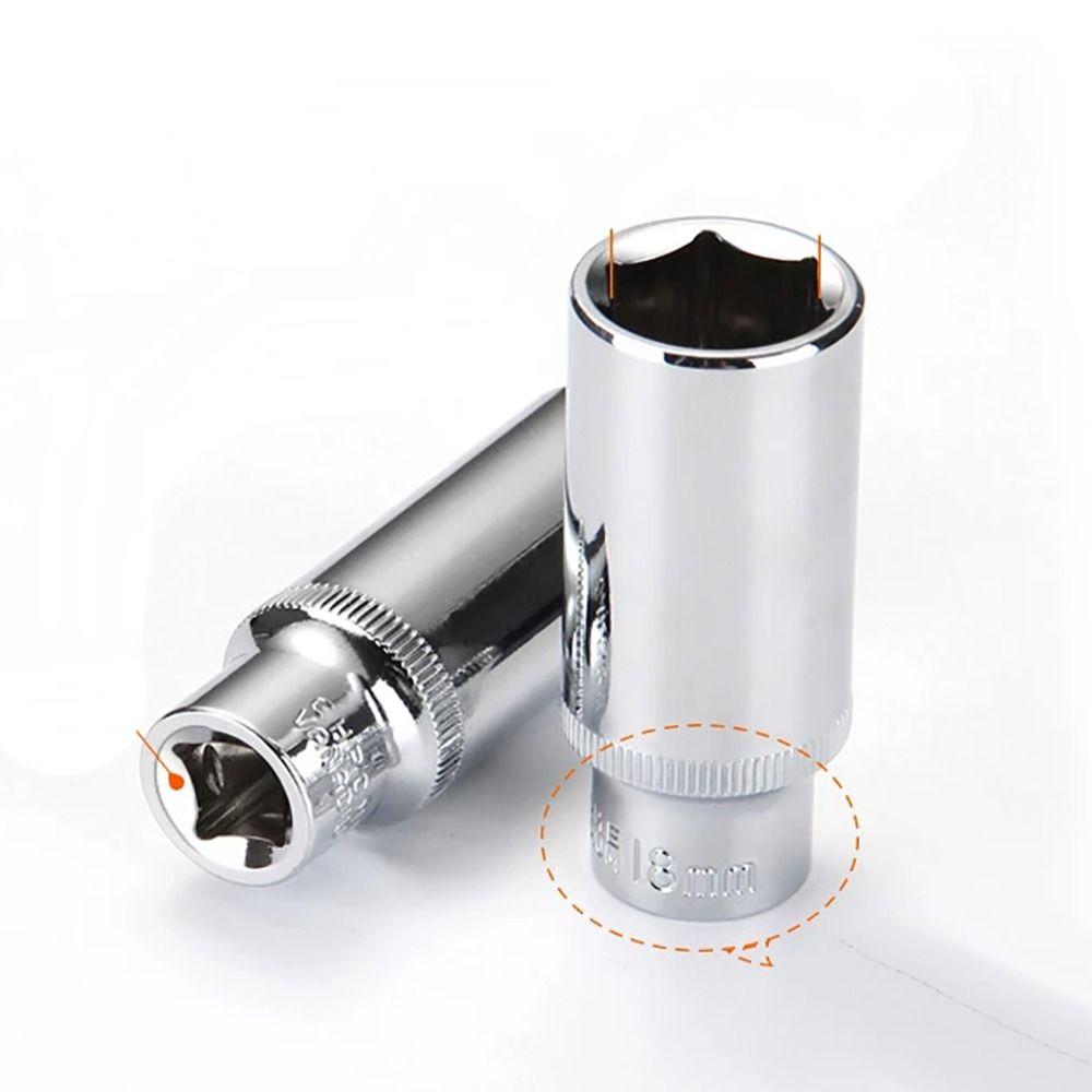 1Pcs Hand Tool Metric Key Sleeve For Ratchet Torque Wrench Drive Socket New Hex Short Socket