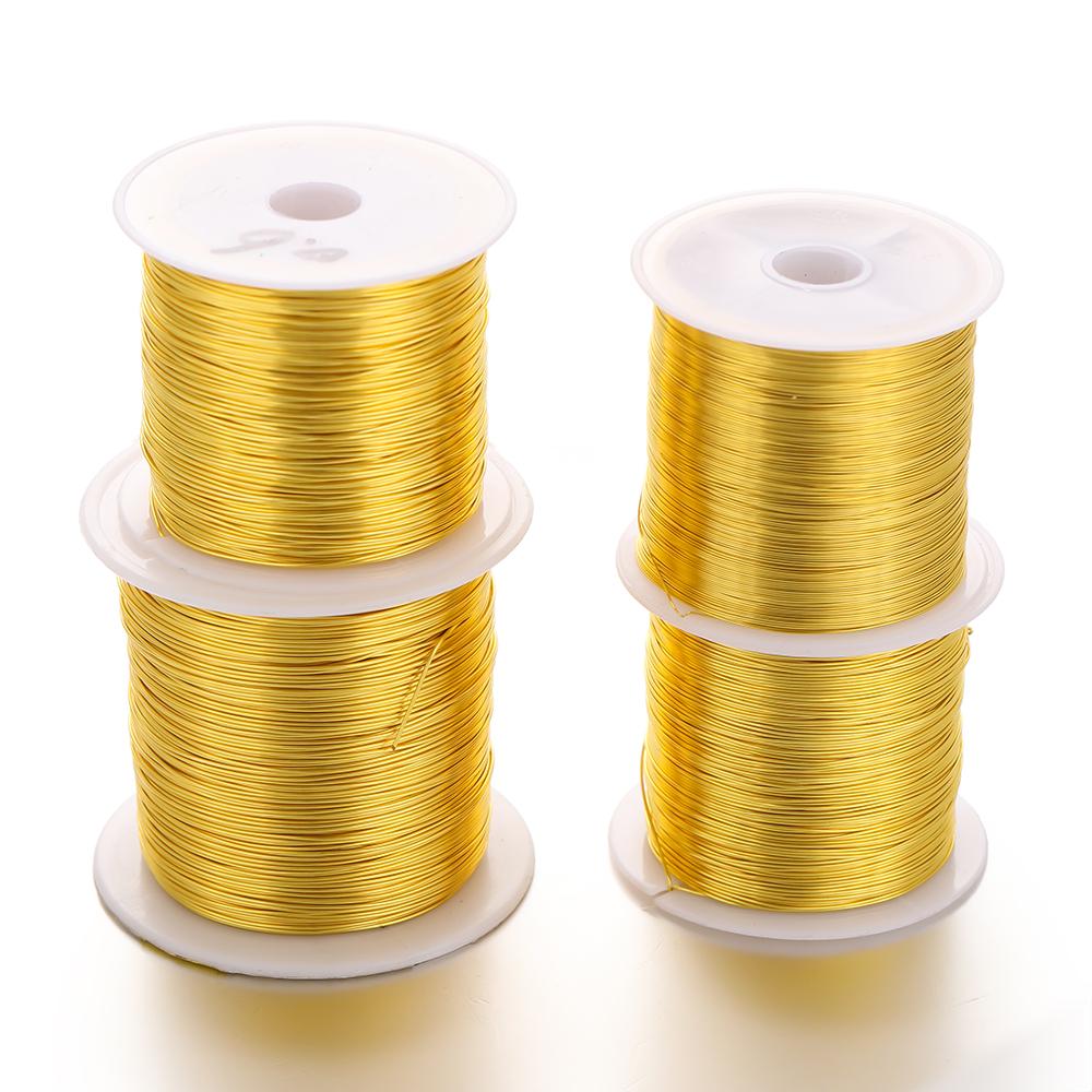 10 Metri/Rotolo Filo di Rame Placcato Oro 18K Braccialetto Collana Corda Intrecciata Per Fascette Fai-da-te Filo per Perline Creazione di Gioielli