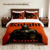 Holy Knight Personalized Custom Name 3‑Piece Bedding Set Soft Duvet Cover Set For Bedroom Home Decor
