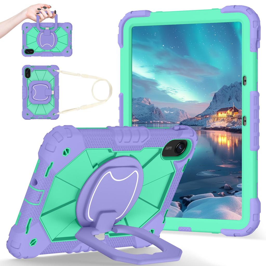 Hybrid Stand Case for Xiaomi Redmi Pad 2 2025 11.0 Inch 25040RP0AG 25040RP0AI 360 Rotating Handle Grip Cover with Shoulder Strap
