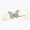 Trendy Punk Millennial Metal Buckle Butterfly Belt In Elegant Silver And Various Hues
