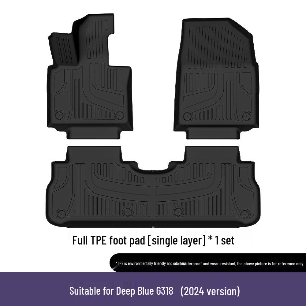 Deep Blue G318 Eco-Friendly TPE 3D All-Weather Car Floor Mats