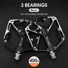 WEST BIKING Bike Pedals 3 Bearing Non-Slip MTB Road Aluminum Alloy Cycling Flat Pedals Bicycle Accessories Pedales Bicicletas
