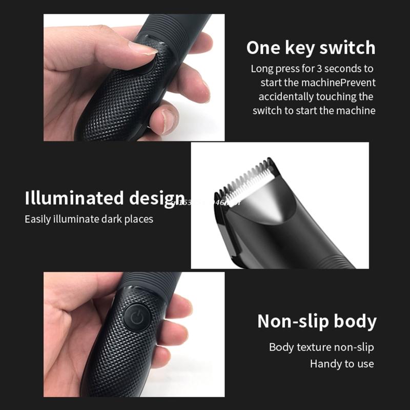 Body Hair Beard Trimmer Wet & Dry Body Groomer Cordless Shaver Men Grooming Tool Dropship