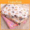 Cozy Cute Pet Small Large Paw Print Dog Puppy Fleece Soft Blanket For Comfort