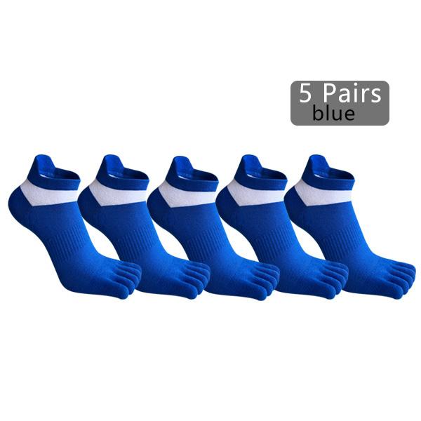 1/5 Pairs Man Boat Socks Toe Cotton Striped Compression Breathable Sweat-Absorbing Elastic Endurable Boy 5 Finger Ankle Socks
