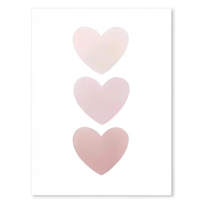 Pink Butterfly Wall Art Poster Nursery Canvas Print Painting Sun Rainbow Daisy Heart Posters Decor Kids Room Decorative Gift