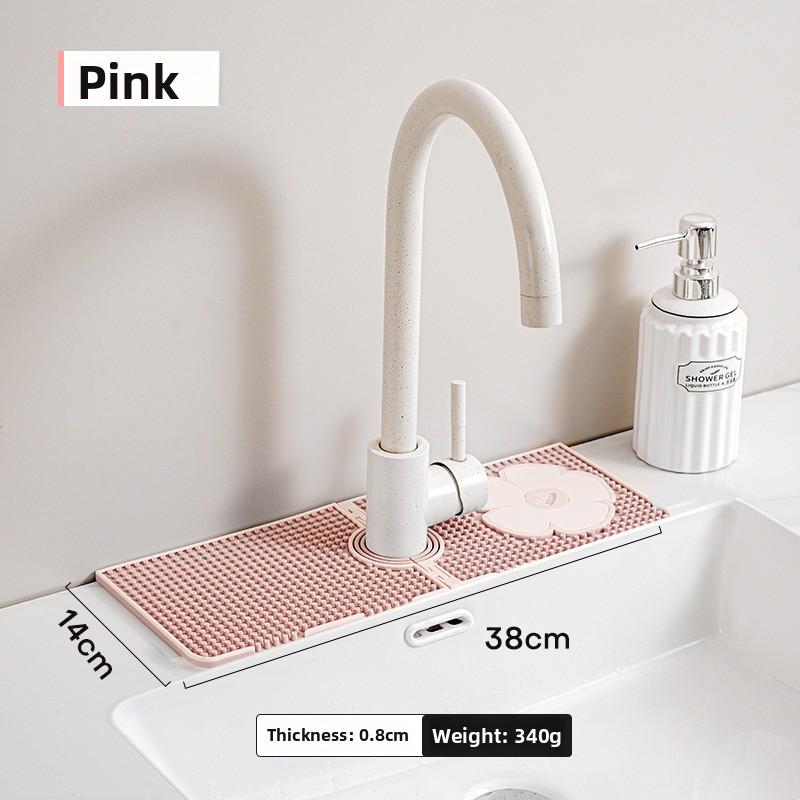 Podkładka pod kran kuchenny, Wielofunkcyjna silikonowa podkładka do przechowywania przy zlewie, zapobiegająca rozpryskiwaniu, Podkładka drenażowa antypoślizgowa
