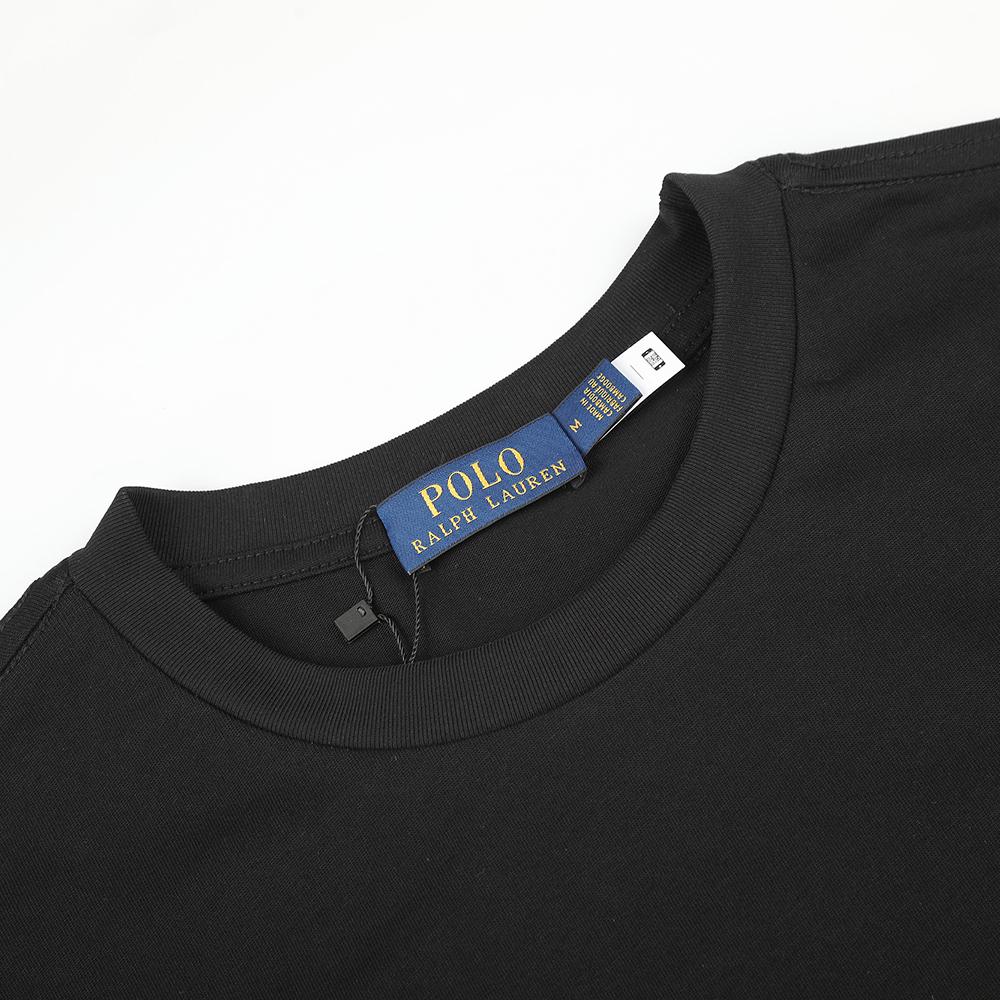 Ralph Lauren Summer Men's and Women's 100% Cotton Crew Neck T-Shirt with Tonal Pony & Number 3 Embroidery