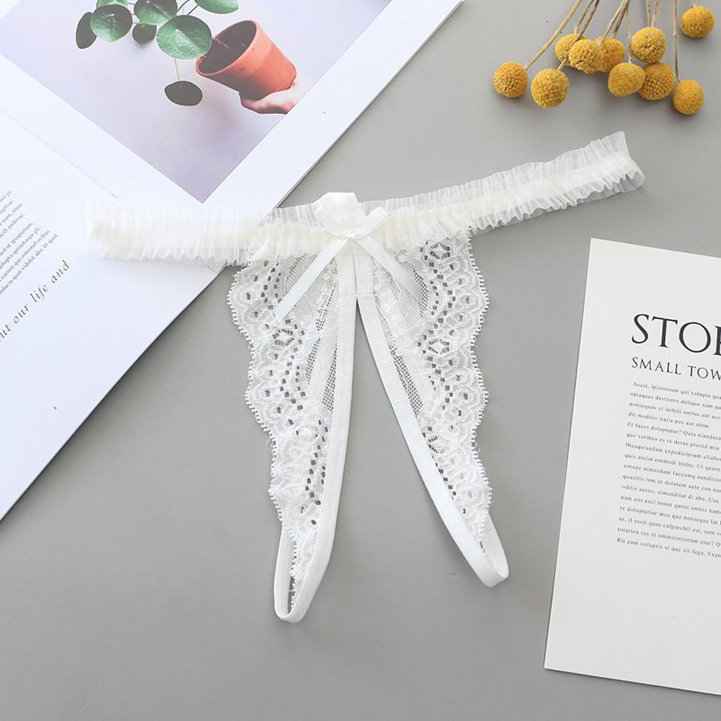 Panties For Women Plus Size Lace Open Thong Panties G-Pants Lingerie Pajamas Sexy Panties For Women Female Underwear