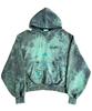 Hand-Painted & Washed Hoodie Funky Wash Green