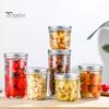 300/400/500/650 ml versiegeltes Glasglas mit luftdichtem Schraubdeckel, großes Fassungsvermögen, transparent, multifunktional, Obstmarmelade, Trockenwaren, Nüsse, Getreide, Müsli, Gewürze