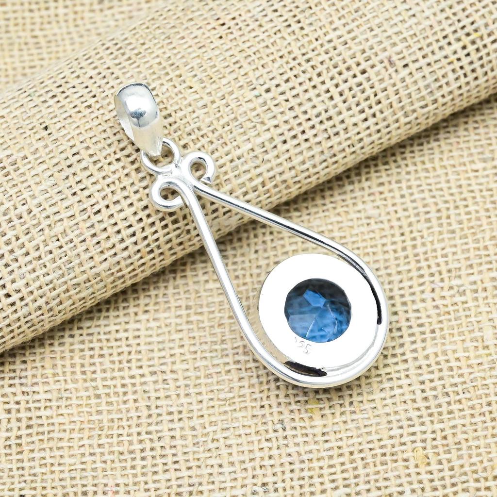 Tanzanite Gemstone Handmade Solid 925 Sterling Silver Jewelry Anniversary  Pendant For Her