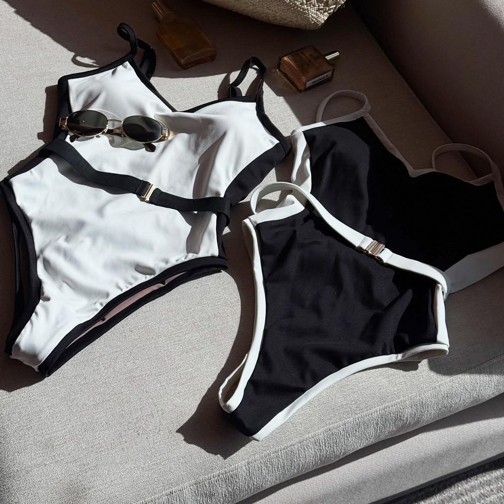 Maiô Sexy Feminino Peça Única Push Up Roupa de Banho Feminina Patchwork Biquíni Cinto Monokini Traje de Banho Roupa de Banho Moda Praia