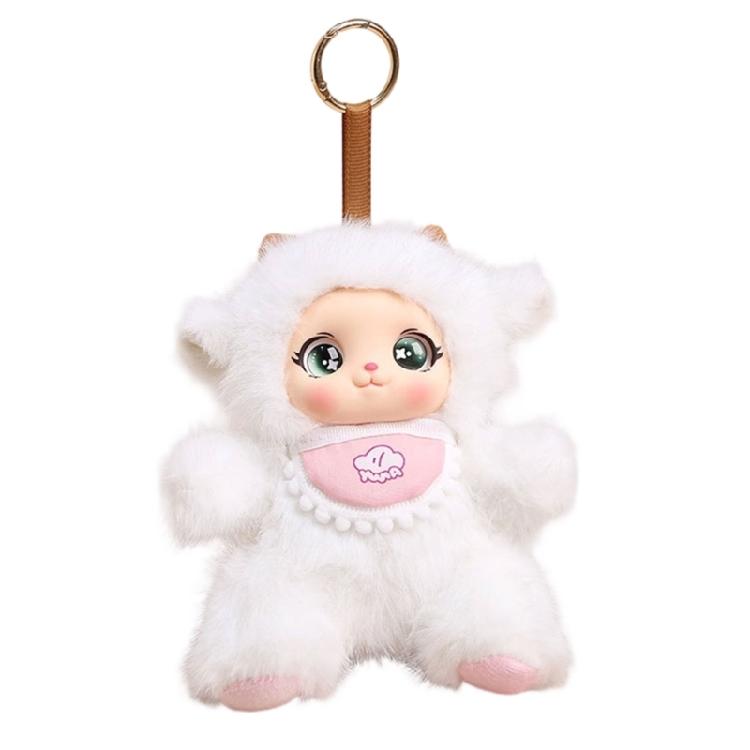 

Adorable Resin Sitting Keychain With Silicone PP Cotton Filling Multi Use Key Accessory For Backpack And Purse Decoration белый