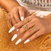 Ocean Holiday Alloy Ring Set: Shell & Starfish Design, Openable 3-Piece