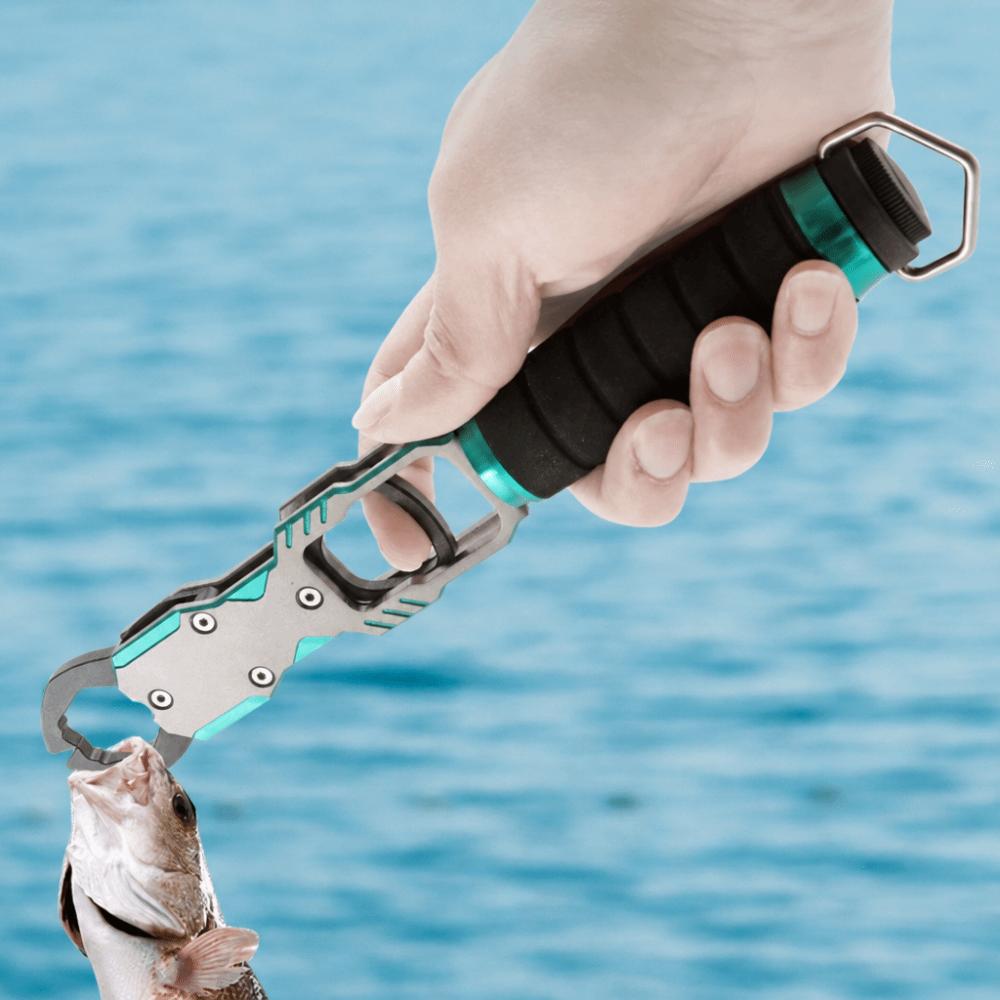 Mit 40lb Waage Fischgreifer Aluminiumlegierung Fischhalter Fischlippen-Greifer Salzwasserfischerei