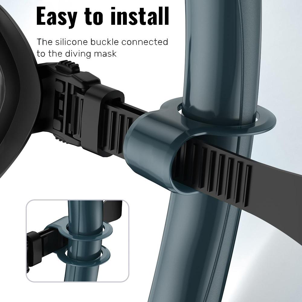 HD Panoramisk Ramlös Dykmask Våt Snorkelset Med BC-Ficka Ultravid Sikt Härdat Glas Simglasögon för Vuxna