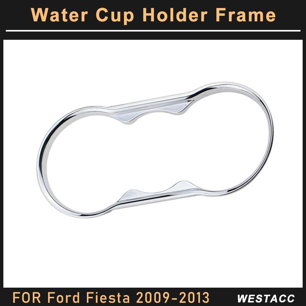 Consolă mașină ABS Suport pentru pahare de apă Decorare cadru de panou pentru Ford Fiesta MK7 2009 2010 2011 2012 2013 Autocolant de decorare