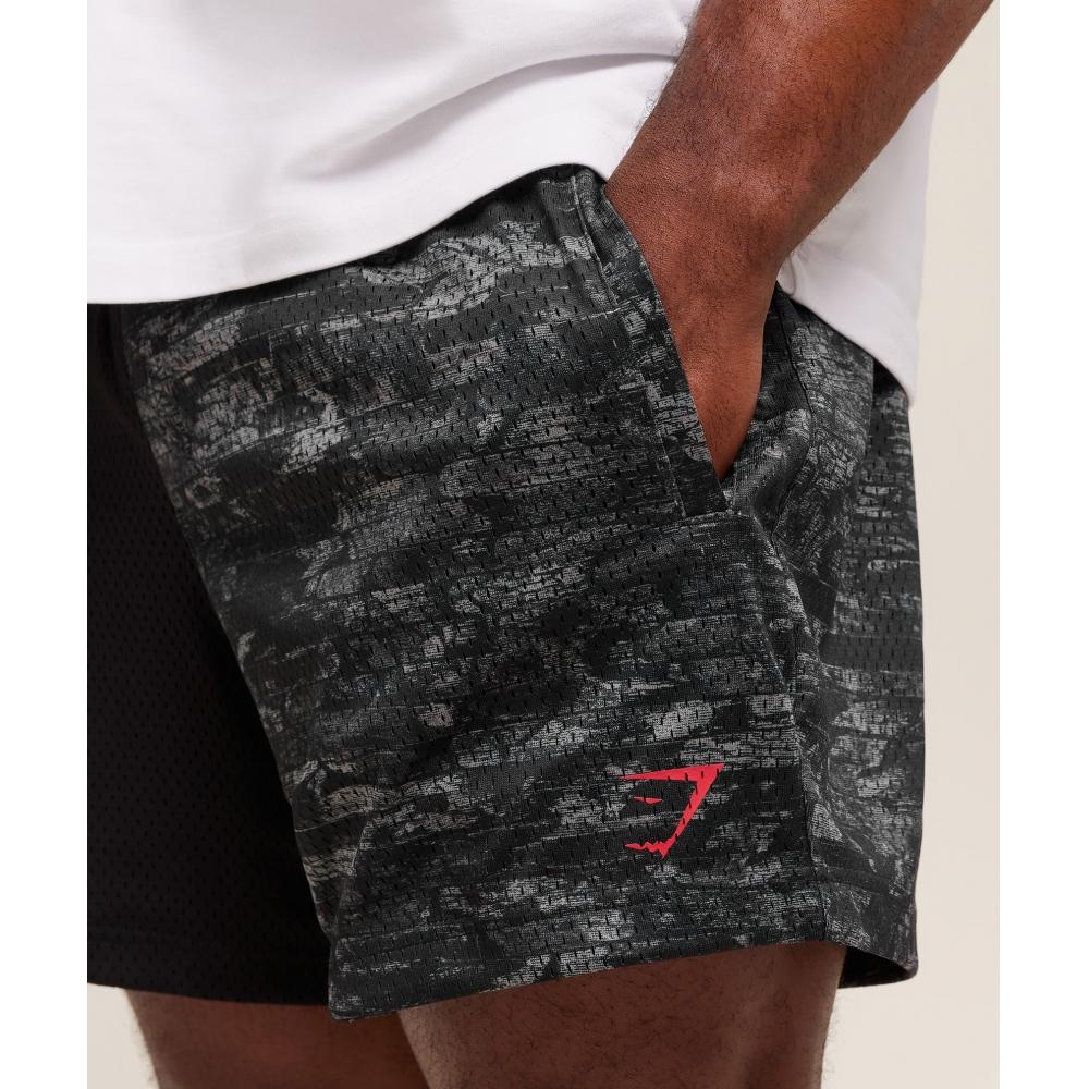 Gymshark Lifting Mesh 5  Shorts Ash Grey A4b7v Gdlx