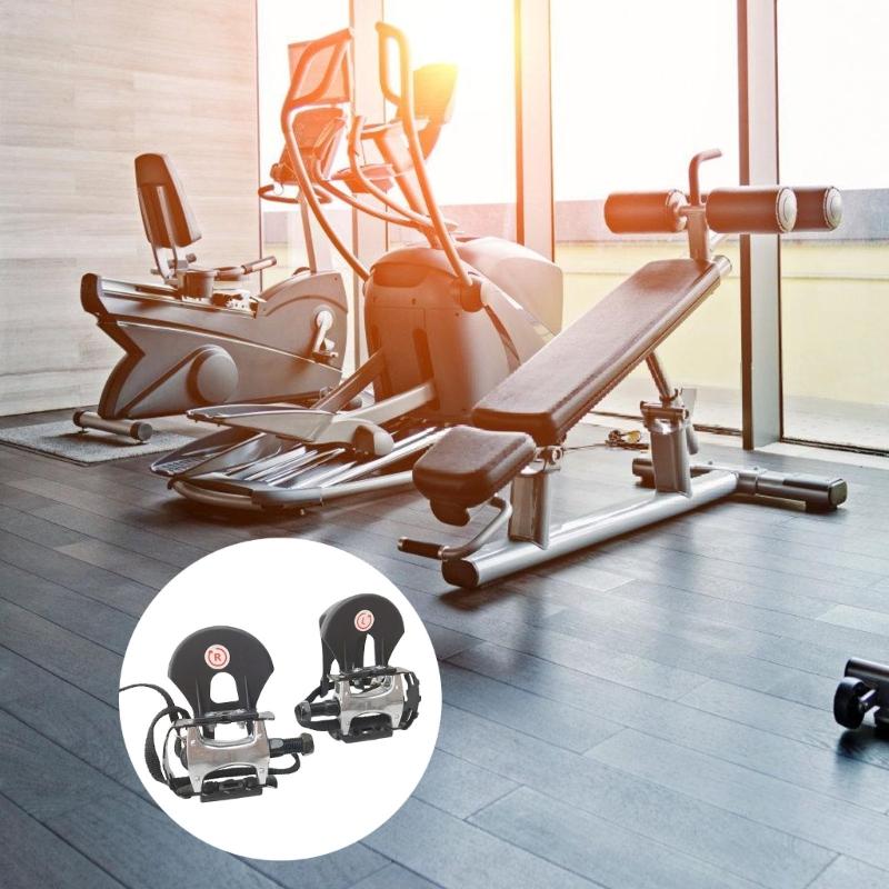 9/16inch Thread Exercise Bikes Pedals Nonslip Grip Design Aluminum Alloy Plastic Construction for Commercial Spin Bikes