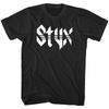 Styx Rock Band Vintage Logo Men's T Shirt Heavy Metal Concert Tour Merch