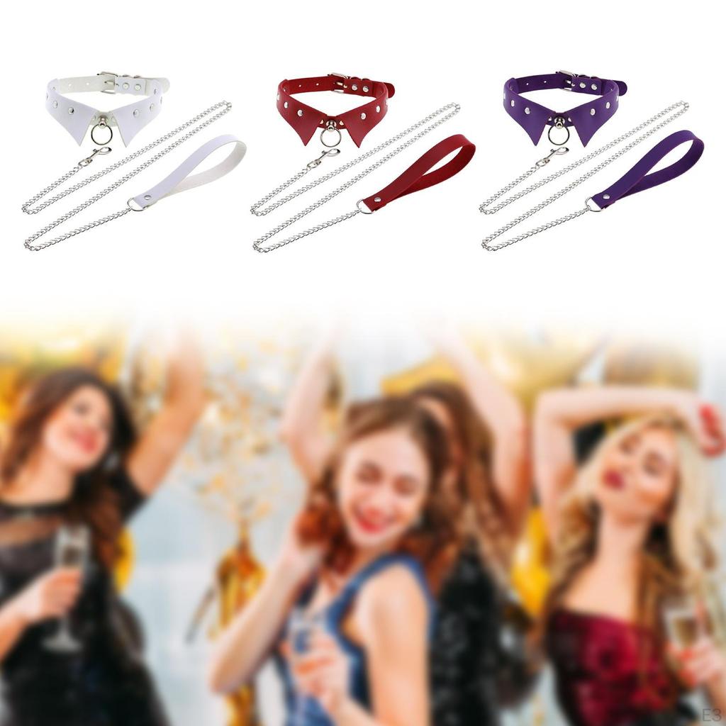 Gothic Rock Choker mit Anhängern und Ringen für Damen