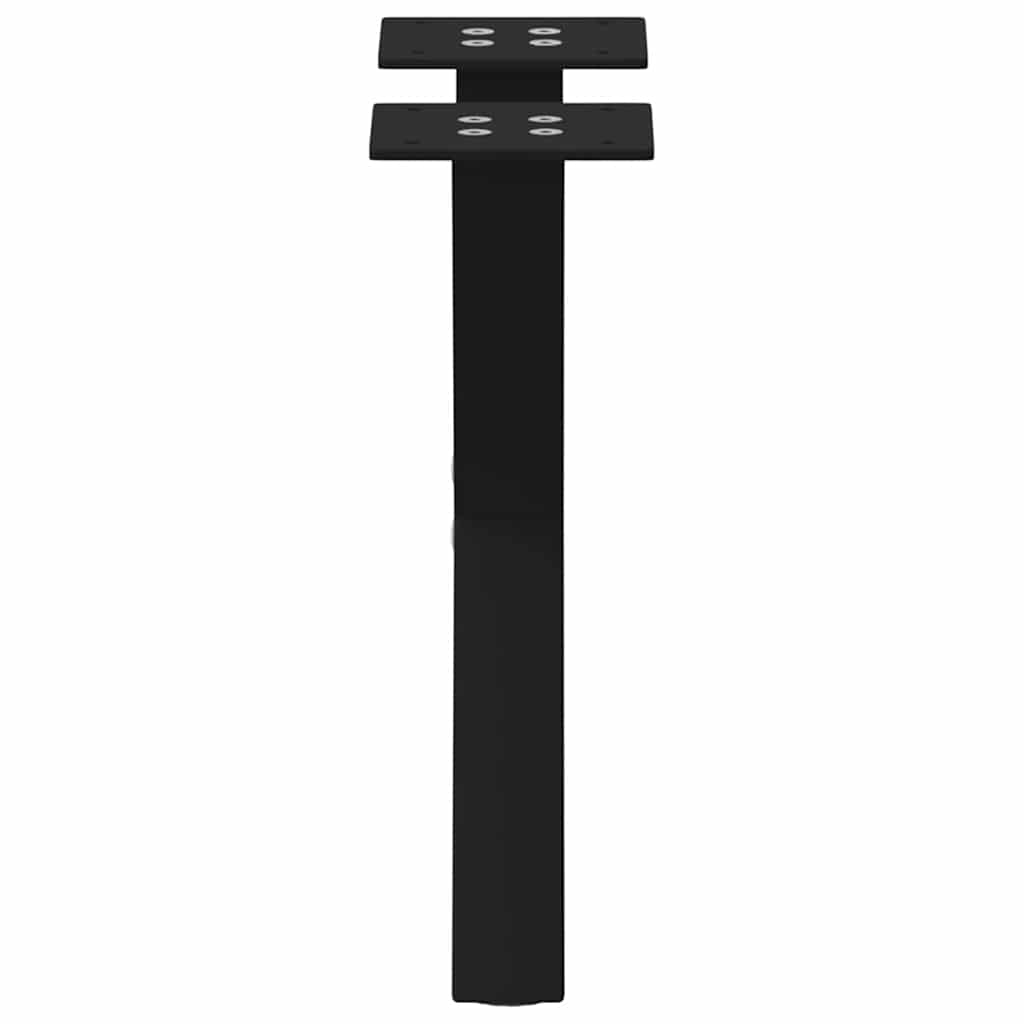 Vidaxl Coffee Table Legs, 2 Pcs, Black, 40X(30-31) Cm, Steel