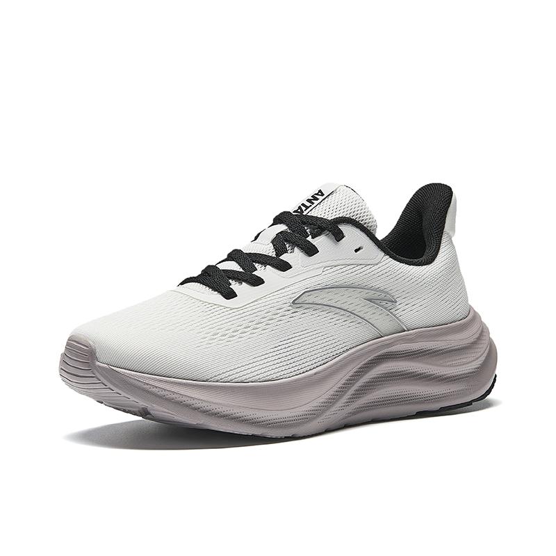Anta Light Cloud 2 Fabric Abrasion Resistant Breathable Low top Casual Running Shoes Women's White Silver 122535509R-5 /