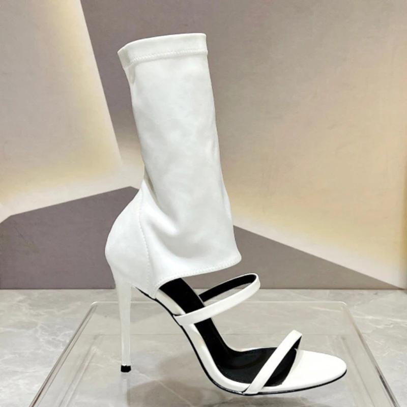 Sommer Neu Lässig Mode Eckige Zehe Dicker Absatz Offene Zehe Schnalle Einfarbig Bequem Sexy Bankett Damenschuhe