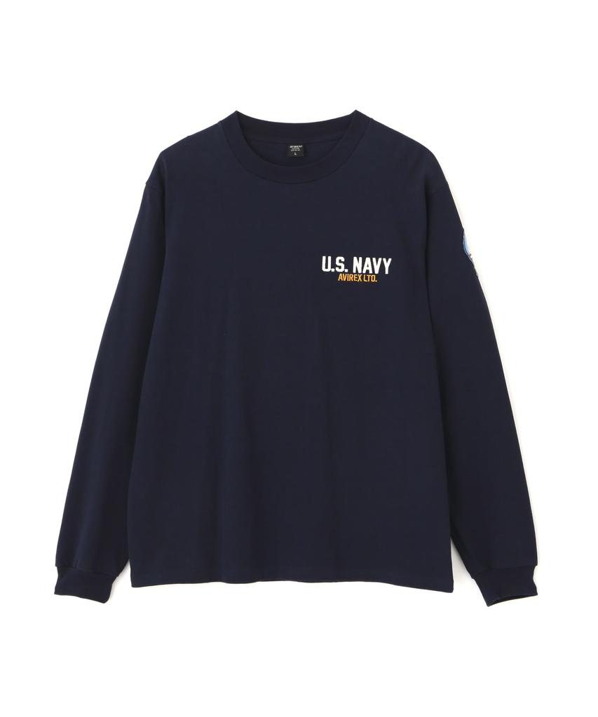 AVIREX LONG SLEEVE T-SHIRT TOPGUN Navy M