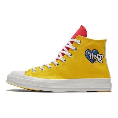 Chuck Taylor All Star 70 Round Toe Lace-up Wear-resistant Shock-absorbing High-top Canvas Shoes Unisex Red Yellow Blue