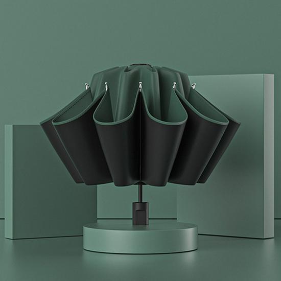 24-Rib Automatic Folding Umbrella: Portable, Large, Reinforced for Sun & Rain, Enlarged & Thickened Sunshade.