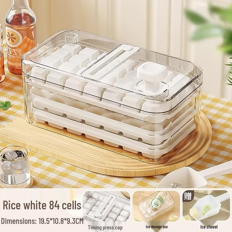 

Qīwēi Food-Grade Press Ice Cube Tray Set