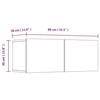 VidaXL Meubles TV 4 pcs Blanc 80x30x30 cm Bois d'ingénierie 3114182