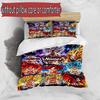 3-teiliges Bettbezug-Set (1 * Bettbezug + 2 * Kissenbezug, ohne Kern), Benutzerdefinierter Name Dragon Ball Z Muster Bettwäscheset, Heim Schlafzimmer Dekor Geschenk