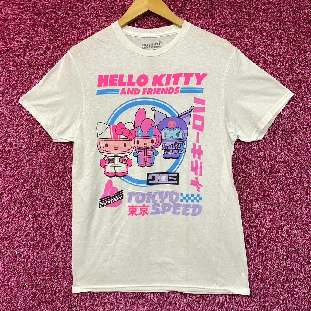 Sanrio Hello Kitty and Friends Tokyo Speed Kawaii Graphic 100% Cotton T-shirt Mens Tees Top