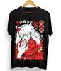 Inuyasha Sesshomaru Tshirt Red Moon Inu Yasha Kawaii Anime Tee All Size
