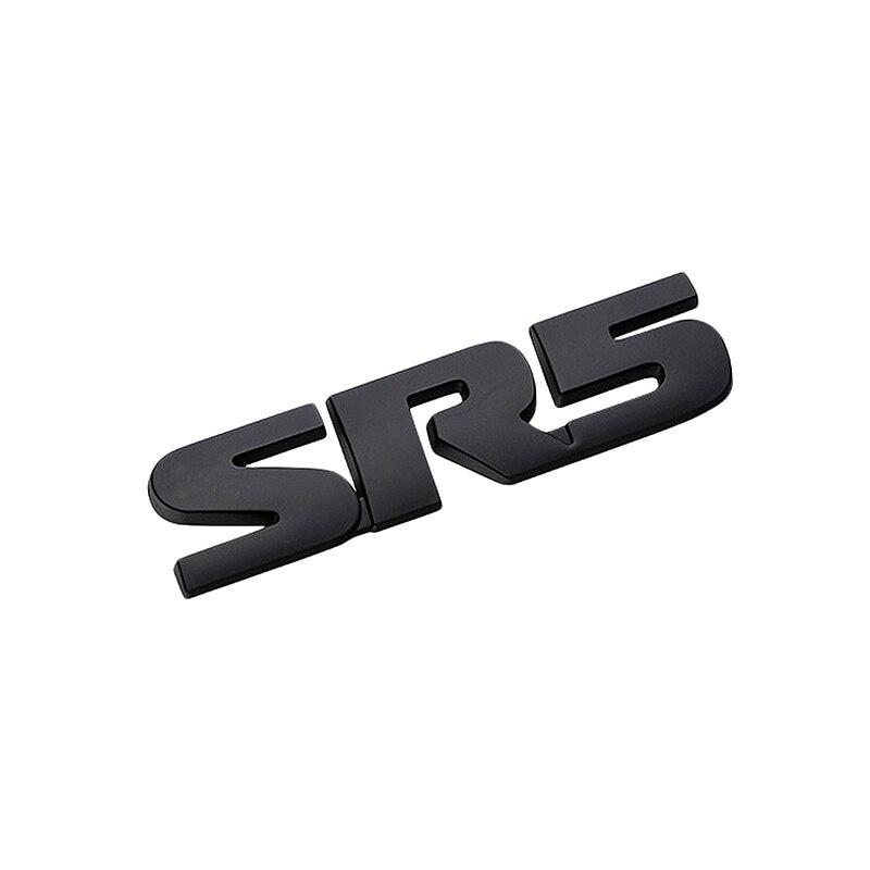 Silver Black 3D Stereo SR5 Car Emblem Badge Trim Decor Sticker Fit For To//yota Tacoma Tundra Nameplate Replace Decals Car Styling