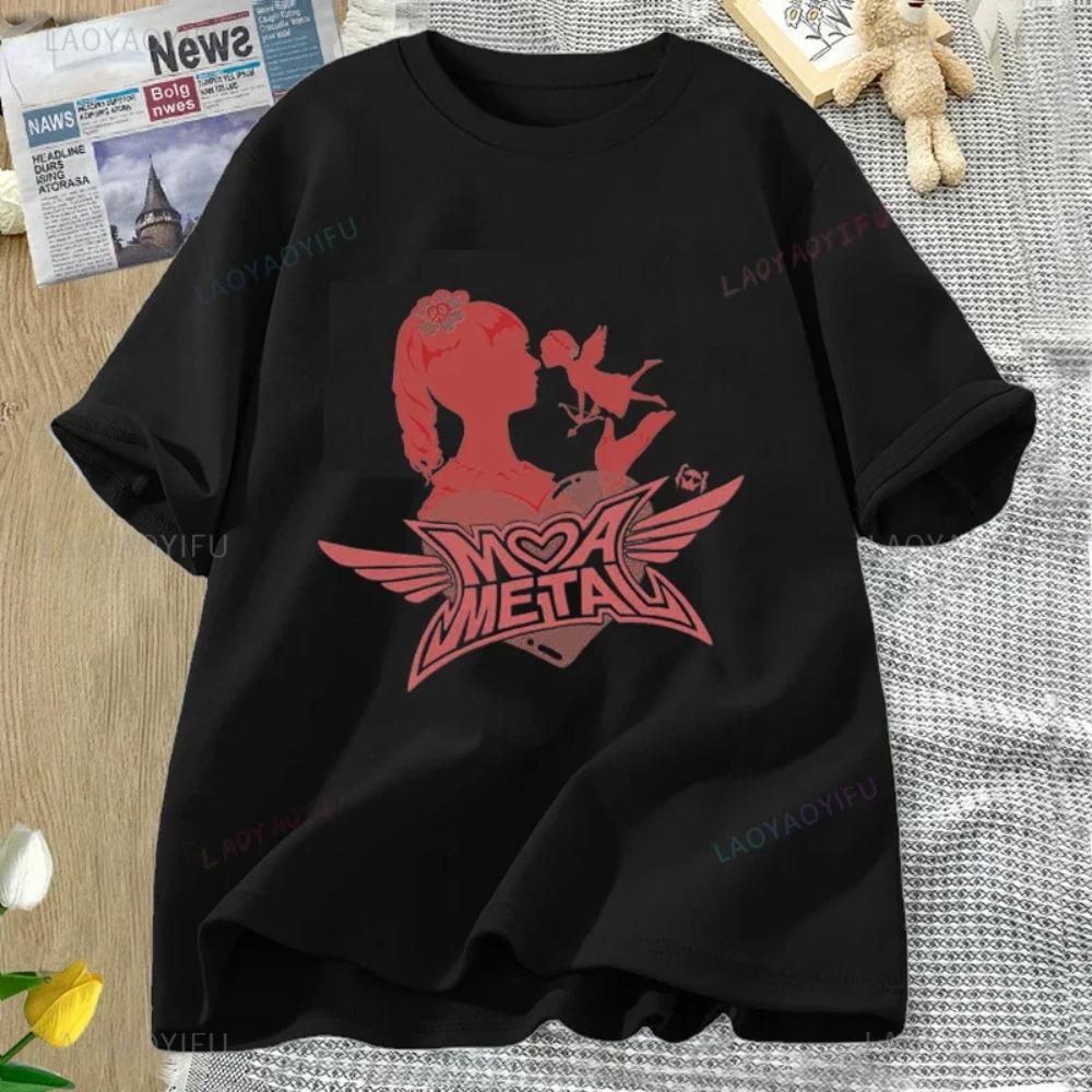 

2024 BABYMETAL Band T Shirt Men s Casual Street Loose Harajuku for Men and Women Graphic T-shirts Men Clothing XXXXXL чёрный