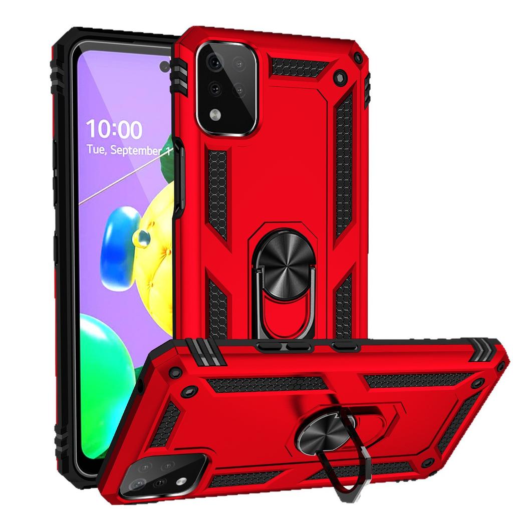 For LG K22/K32/ K22 Plus Mobile Phone Case, Anti-fall and Wear-resistant 360 Rotating Stand Magnetic Phone Case