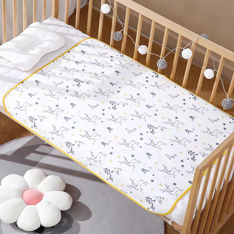 Children s Ramie Waterproof Pad - Leak-proof Mattress Protector for Babies, Adults, and the Elderly, Washable and Printed.