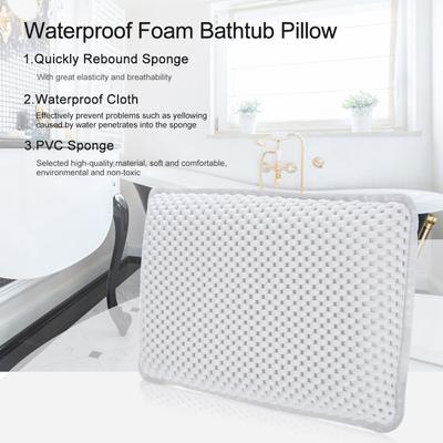 PVC Bath Pillow for Neck Back Support Foam Inner Stuff Padding Bathtub Headrest